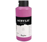 Rayher Acrylic Peinture acrylique d’artiste, flacon de 750 ml magenta, 38913265