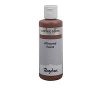 Rayher Allround Paint Gloss Peinture Acrylique Univ. FL.80ml Chocolat, 35085542