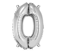 Rayher Ballon gonflable chiffre 0 p. div. occasions 96cm 1pce argenté, 87036606