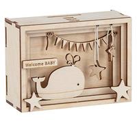 Rayher Boîte cadeau en bois 3D Baby,FSCMixCred, nature, 11,5x8,5x5cm, 62924505