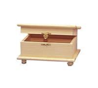 Rayher Boite en bois naturel, 1 pce, 10,5X19X13,5cm, rangement, couvercle avec charnière-6135000, Marron