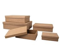 Rayher Boîtes de Rangement pap.m. FSCRec.100% rectangulaire 5pcs 5dim., 67384000