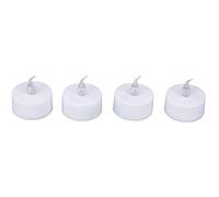 Rayher Bougie chauffe plat LED, pile incl. 3,8cm ø LS 4pces, blanc, 69258102