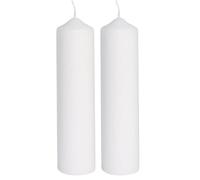 Rayher Bougie-pilier à décorer, 100% paraffine, 20 cm x 5cm ø, blanc, 3119100 (Lot de 2)