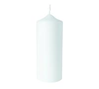 Rayher Bougie pilier, blanc, 1 pce., 20cm, ø7cm, 100% paraffine, label qual. Sup. RAL bougie, à personnaliser, décoration, communion, confirmation, mariage-3140500