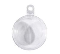 Rayher Boules de décoration à garnir, plastique transparent, 1 set, Ø 8cm, 6 boules, à remplir, à suspendre, cadeau, Noël, pâques, anniversaire-39468800, Cristal