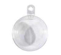 Rayher Boules en plastique, 6 boules divisibles av œillet 5cm ø transparent, 39471800