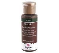 Rayher Bouteille de peinture métallique, tout usage, 59 ml, Acrylique, Mocha Metallic, 3.4 x 3.4 x 10 cm