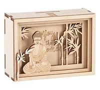 Rayher Bte cadeau bois 3D Enjoy,FSCMixCred, nature, 11,5x8,5x5cm