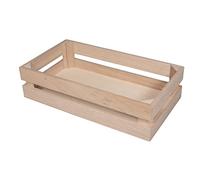 Rayher caisse en bois+ 2 crochets aspect lattes, FSC Mix Credit nature, 62727000, Naturel