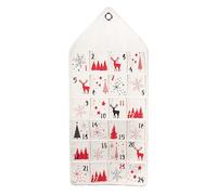 Rayher Calendrier de l’Avent mural, 1 pce., 36X82cm, en toile 100% coton, 24 poches à soufflet, réutilisable, décoration, Noël -46705000