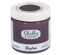 Rayher Chalky Finish Peinture craie, look shabby chic 118ml rouge mûre, 38867304