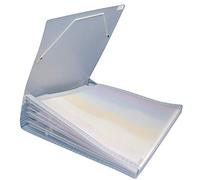 Rayher Chemise de rangement accordéon, 1 pce, 7 compartiments, trieur à soufflets, scrapbooking, papiers, pochoirs, chablons-7870500, Gris