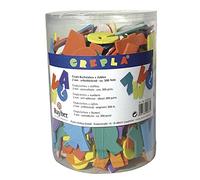 Rayher chiffres et lettres autocollantes caoutchouc mousse 300pc coloré, 3383649