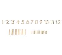 Rayher Chiffres et traits en bois naturel, 1 set, 39 pces., FSC Mixed Credit, chiffres 1-12, 24 traits, 2-3mmX2-3cm, horloge murale, décoration, cadeau, arts créatifs-69247505
