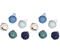 Rayher Clochettes déco en métal grelots noël 19 mm ø, 5 pcs Bleu Mix, 25098000 (Lot de 2)