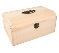 Rayher Coffret bois av. ornem. antique FSC100% nature 24,5x16,5x11,5cm, 64027505, Naturel.