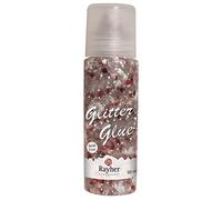 Rayher Colle Duo cœurs et paillettes Glitter-Glue, rouge/argenté, 1 flacon, 50ml, papier, carte, arts créatifs, scrapbooking-30189287