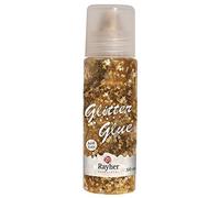 Rayher Colle Duo étoiles et paillettes Glitter-Glue, doré, 1 flacon, 50ml, papier, carte, arts créatifs, scrapbooking-30188616