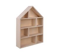Etagère Murale En Bois Maison, Fsc 100% - Nature