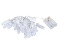 Rayher Guirlande lumineuse avec clips, 1 pce., 390cm, 25 lampes LED, alimentation à piles, minuterie, intérieur, décoration, anniversaire, Halloween, Noel-69231159