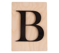 Rayher Hobby, lettre B, noir, 10,5 x 14,8 cm, bois