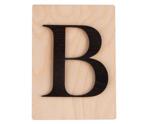 Rayher Hobby, lettre B, noir, 10,5 x 14,8 cm, bois