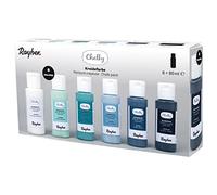 Rayher Kit Chalky peinture craie arc-en-ciel tons verts 6 coul. à 60ml, 35049990