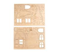 Rayher kit de construction Porte bois Lutin Nisse 15cm, 26pces nature, 64512505