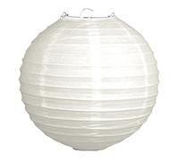 Rayher lanterne chinoise avec abat jour lampion papier dotée d'une structure en métal lanterne papier pour déco de mariage, d'intérieur blanc