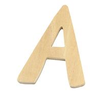 Rayher Lettre de l’alphabet «A», nature, 1 pce., en bois, FSC Mix Credit, 6cm, arts créatifs, décoration, inscription, jeu ludique-62237000