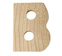 Rayher Lettre de l’alphabet «B», nature, 1 pce., en bois, 5x1cm, arts créatifs, décoration, inscription, jeu ludique-6213400