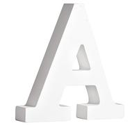 Rayher Lettre en bois MDF "A" p. décoration FSC 100% 10,9x2x11cm blanc, 64540102