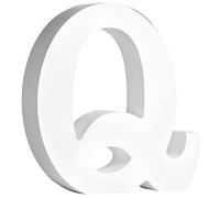 Rayher Lettre en bois MDF "Q" p. décoration FSC 100% 10,3x2x11cm blanc, 64556102