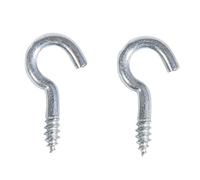 Rayher Lot de Crochets à vis, Argent, 24 pces., métal galvanisé, 20mm, courbé, décoration, suspensions- 8936943