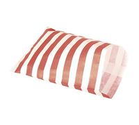 Rayher Lot de petits sacs en papier, blanc - rayures rouges, 25pces, 12,9x16,8 cm, pour contact alimentaire, cadeaux, calendrier de l’avant-68006000