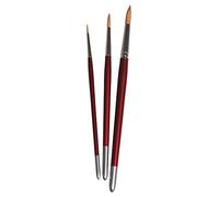 Rayher Lot de pinceaux d’artiste universels, 3 pces., rond, tailles 2-6-10, fibres synthétiques, 100% FSC, collage, aquarelle, gouache, vernis -37051000