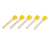 Rayher Lot de pinceaux en mousse, 5 pces, Ø 2cm, réutilisable, peintures diverses, arts créatifs, pochoir, scrapbooking, adultes, enfants- 37082000, Jaune