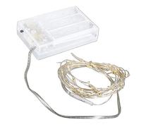 Rayher Mini guirlande lumineuse, 1 pce, 235cm, 40 lampes LED, alimentation à piles, minuterie, intérieur, décoration, anniversaire, Halloween, Noel-69229159, Naturel