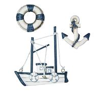 Rayher Miniatures polyrésine: cotre, déco maritime sct.-LS 4-8 cm 3 pcs, 8606900