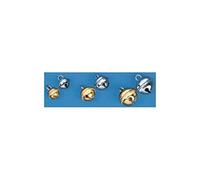 Rayher Mix Clochettes déco en métal, sphérique sachet 10 pcs 15 mm ø or, 2503206