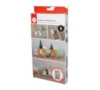 Rayher Moule Famille DE LUTINS en Silicone, 1 PCE, 9 Formes, 14,5x26x1cm, béton créatif, Raysin, résine époxy, décoration, Noël, pendentifs-36189000, Gris