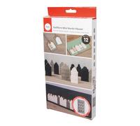 Rayher Moule Mini Maisons Nordiques en Silicone, 1 PCE, 12 Formes, 14,5x26x1,5cm, béton créatif, Raysin, résine époxy, décoration, Village de Noël, pendentifs-36170000, Gris