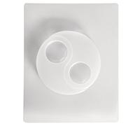 Rayher Moule plastique PE-LD: support bougie chauffe plat "Yin Yang", 3672900, Blanc,noir