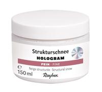 Rayher Neige structurée Fine et pailletée, Blanc, 1 Pot, 150ml, pâte Acrylique, Base aqueuse, Effet Gel, modélisme, décorations, Hiver, Noël -35109100