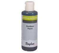 Rayher Outdoor Paint Peinture Acrylique extérieur FL. 80 ML Gris foncé, 35070570