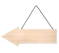 Rayher Panneau de signalisation flèche, bois naturel, 1 pce., FSC 100%, 39x14,5cm, à accrocher, à personnaliser, arts créatifs, fête, décoration-64511505