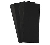 Rayher Papier abrasif, noir, 5 pces., 115X280mm, assortiment 4 grains fins, ponçage manuel humide, à sec, usage multiple, arts créatifs-8947600