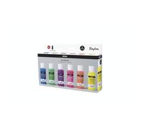 Rayher Peintures acryliques kit Néon peinture lumineuse 6 coul. à 60ml, 35060000, Neon
