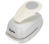 Rayher perforatrice fantaisie ronde perforeuse papier à motifs fait des cercles de à 5,08 cm (2 pouces) perforatrice scrapbooking idéal pour papier/carton jusqu à 200 g/m2 , blanc